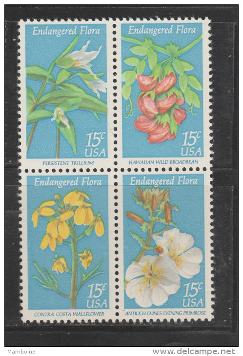 USA  1979   Fleurs    N° 1246 à 1249  Neuf X X - Unused Stamps