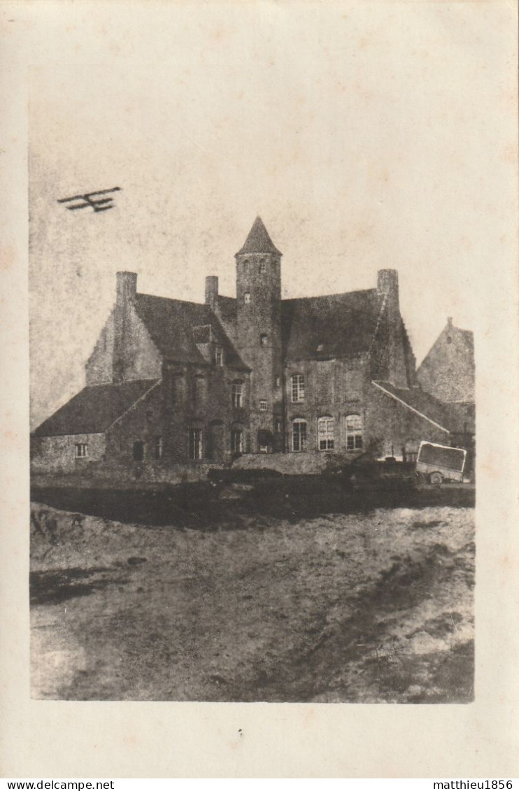 CPA Dessin 14-18 KOKSIJDE (Coxyde) - Ancienne Abbaye Des Dunes, La Ferme Bogaerde (Boogaerde) Un Avion (A252, Ww1, Wk 1) - Koksijde