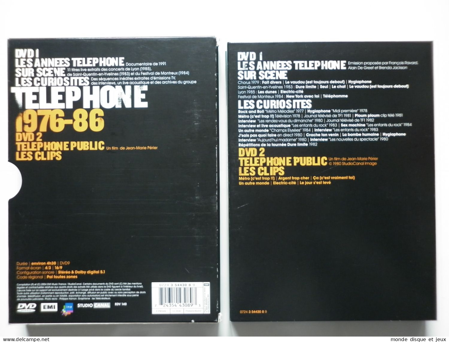 Téléphone Double DVD Digipack 1976-86 - Music On DVD