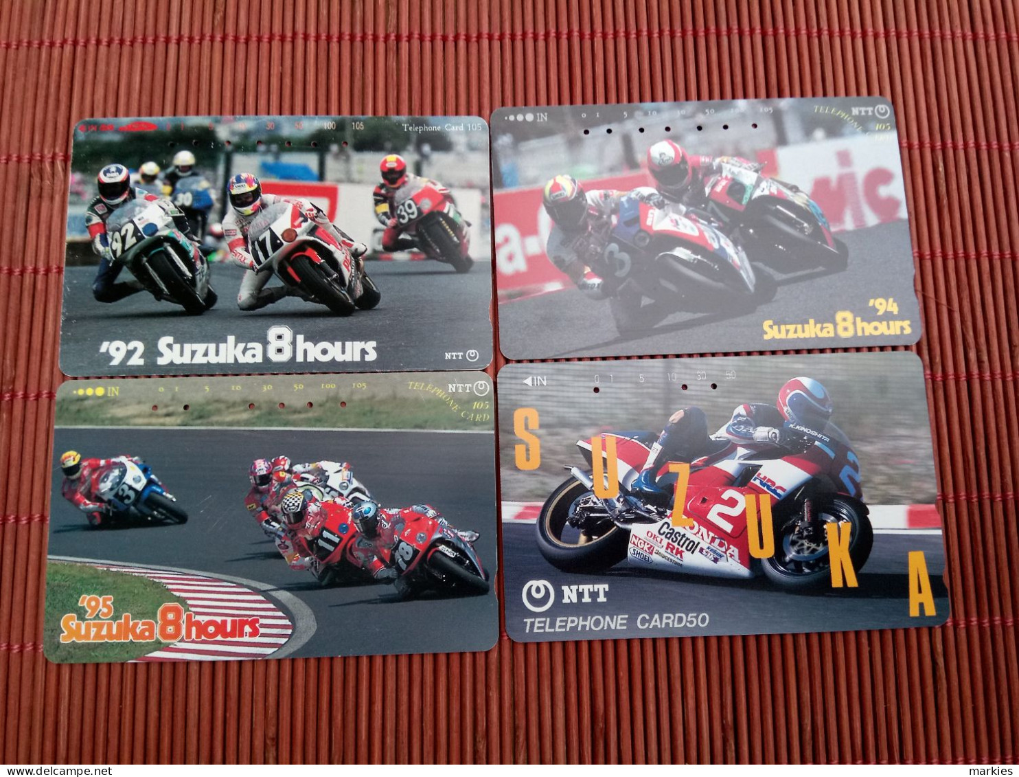 Suzuka 8 Hours 4 Phonecards Used - Motos