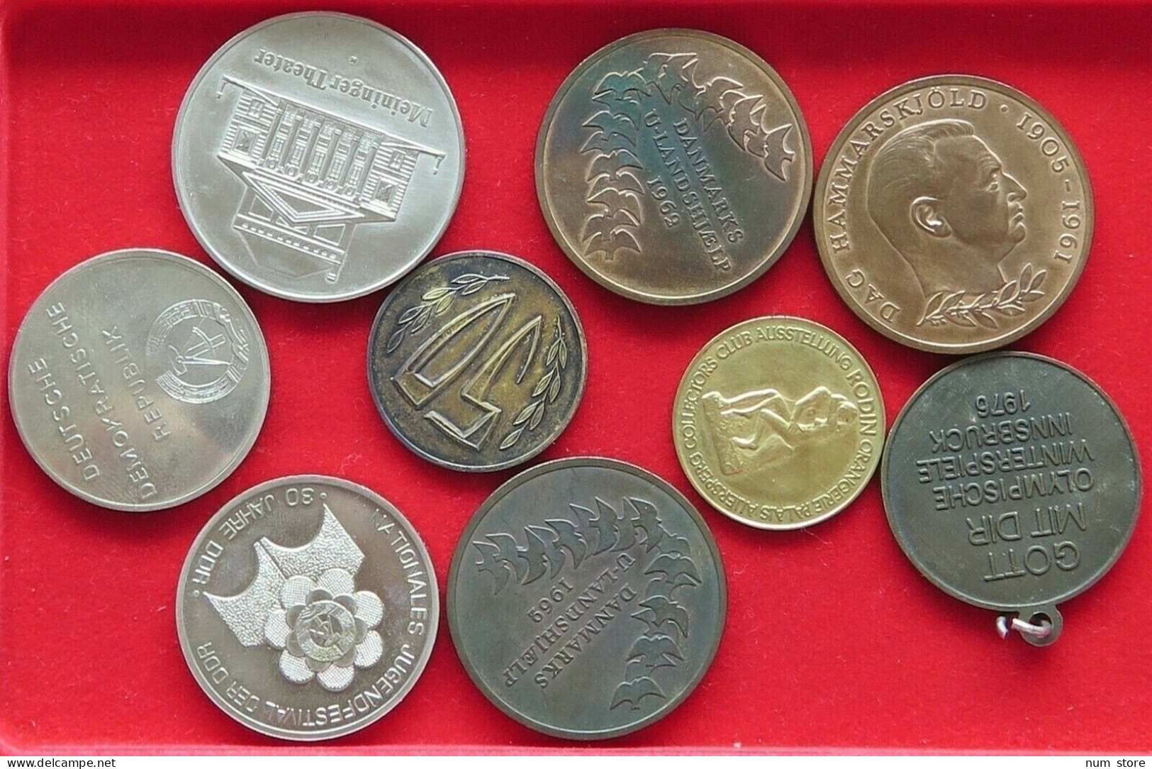 COLLECTION LOT EUROPE MEDAL 9PC 204G  #xx1 093 - Andere - Europa