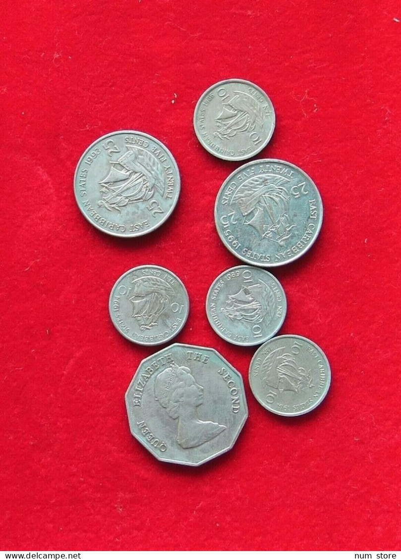 COLLECTION LOT EASTERN CARRIBEAN 7PC 32G  #xx34 060 - Caraibi Orientali (Stati Dei)