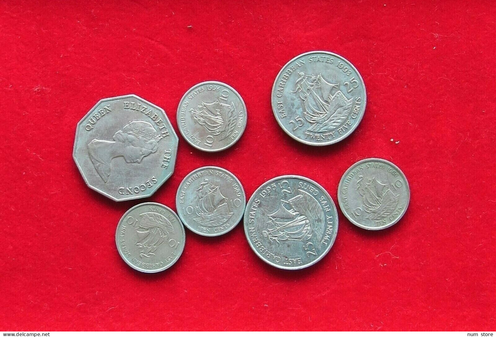 COLLECTION LOT EASTERN CARRIBEAN 7PC 32G  #xx34 060 - Caraibi Orientali (Stati Dei)