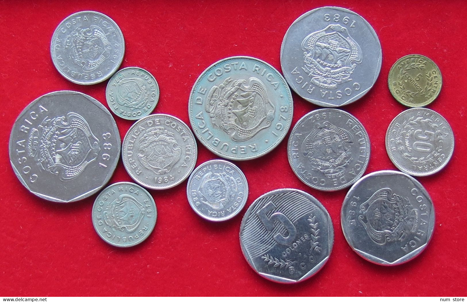 COLLECTION LOT COSTA RICA 13PC 62G  #xx37 103 - Costa Rica