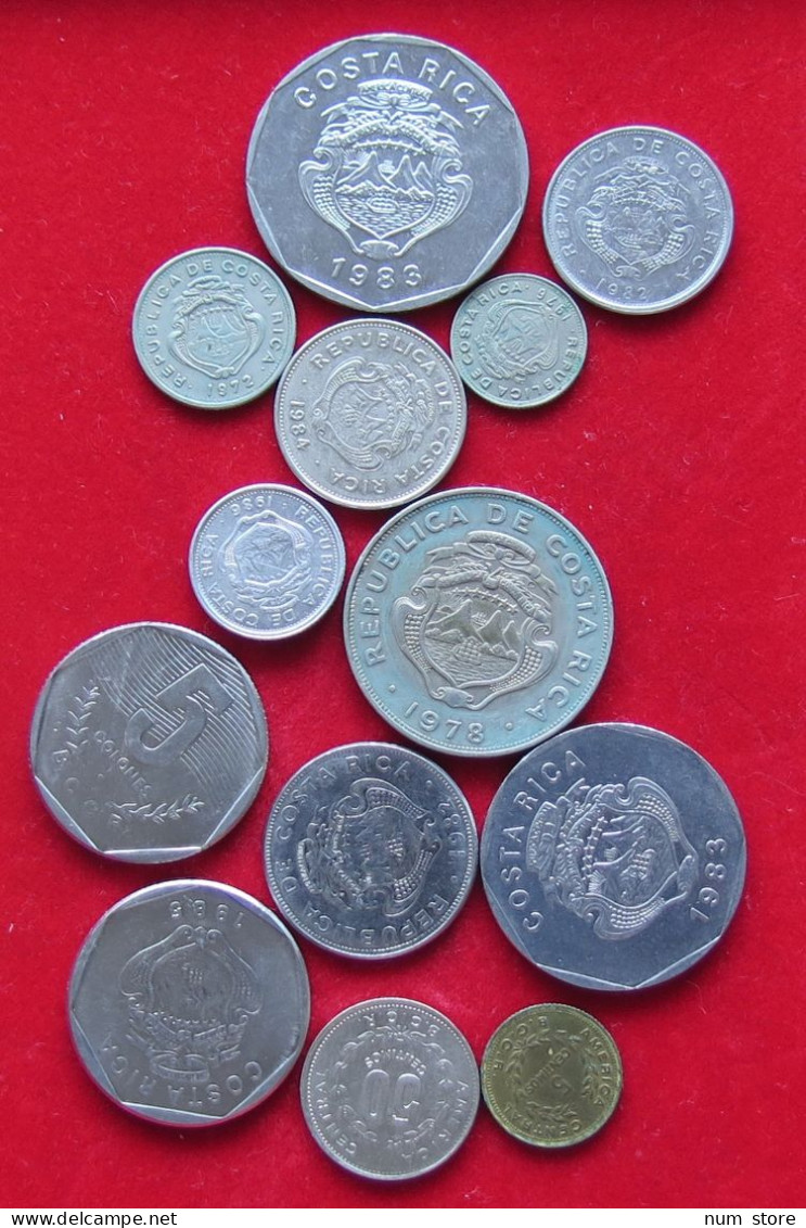 COLLECTION LOT COSTA RICA 13PC 62G  #xx37 103 - Costa Rica