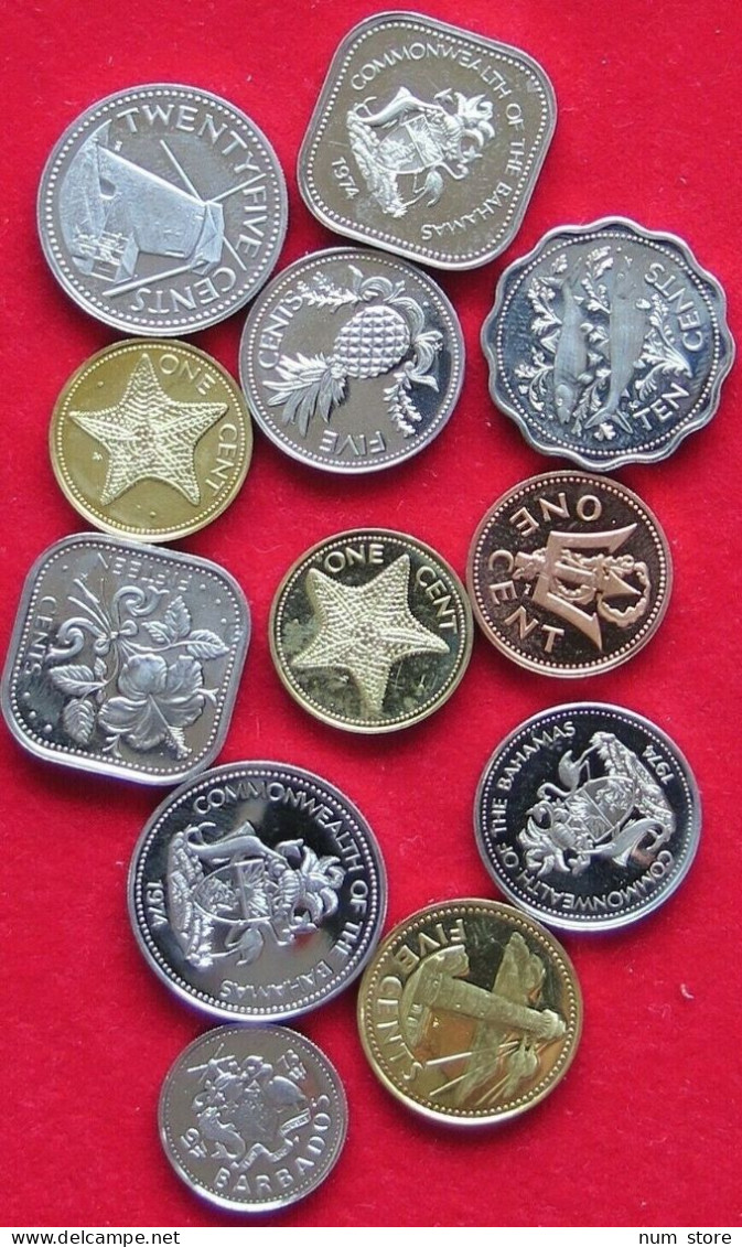 COLLECTION LOT CARIBBEAN PROOF COINS 12PC 56GR  #xx9 1079 - Non Classés