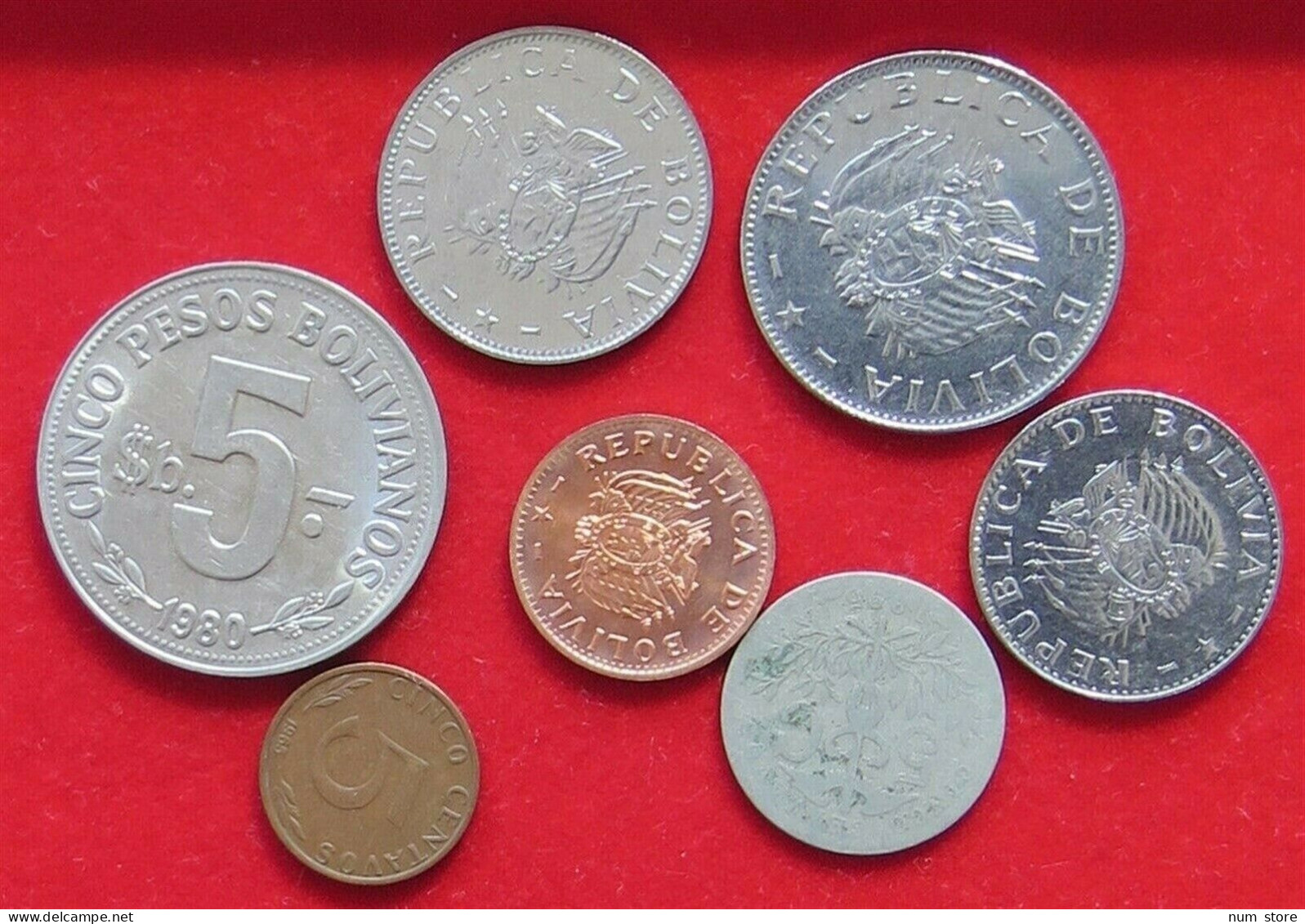 COLLECTION LOT BOLIVIA 7PC 30GR  #xx20 1027 - Bolivie