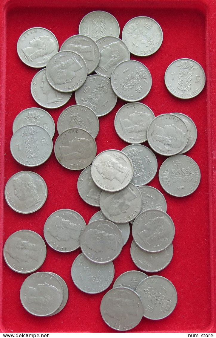 COLLECTION LOT BELGIUM 1FRANC 36PC 145G  #xx39 089 - Colecciones