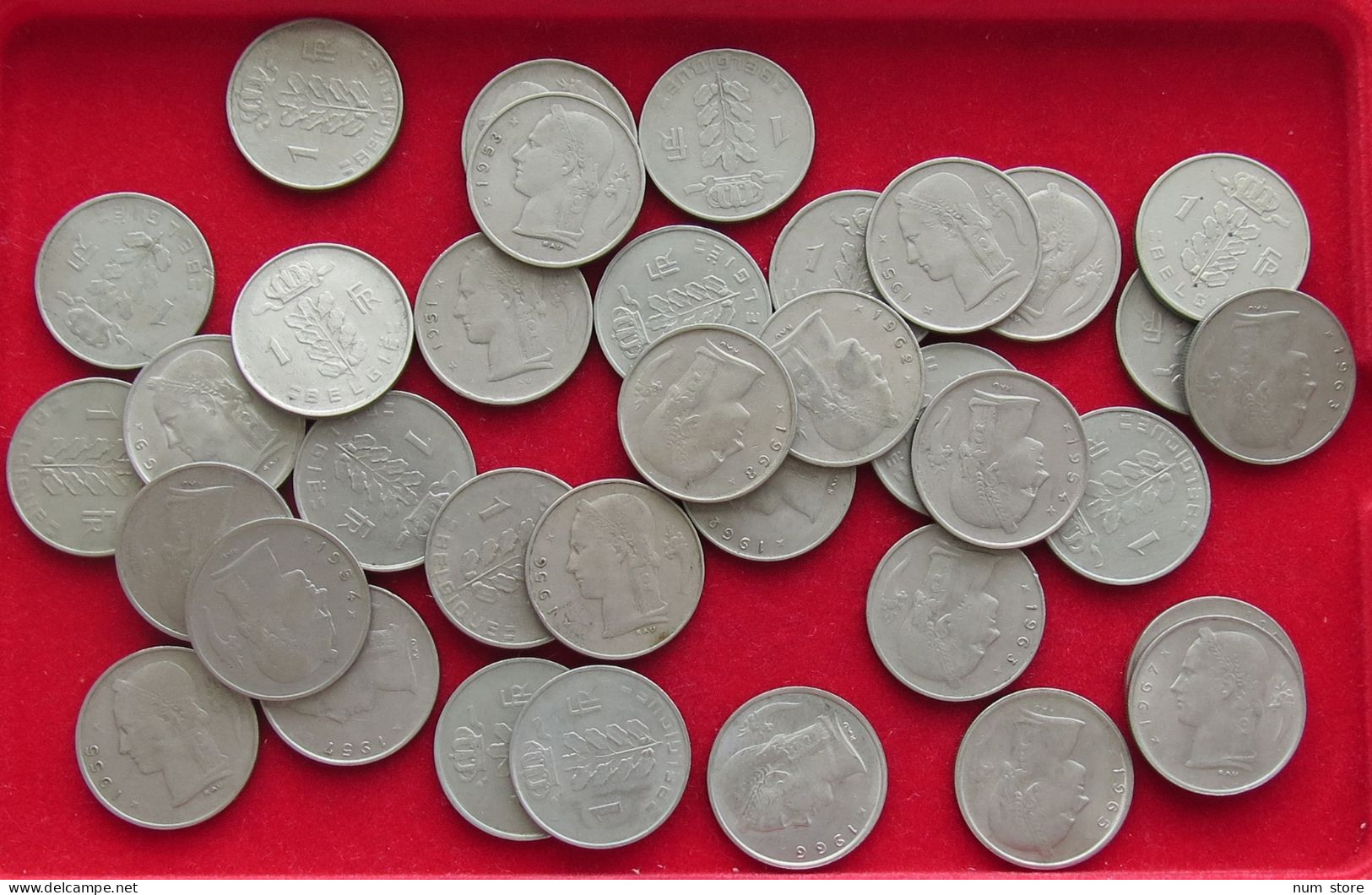 COLLECTION LOT BELGIUM 1FRANC 36PC 145G  #xx39 089 - Collezioni