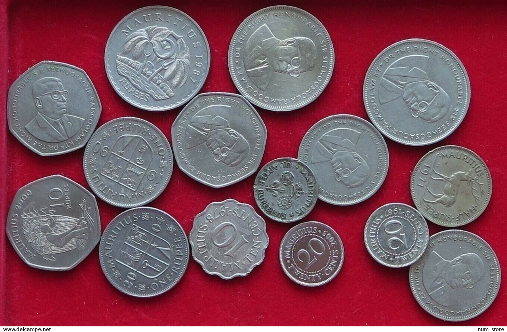 COLLECTION LOT MAURITIUS 15PC 117G  #xx31 004 - Mauritius