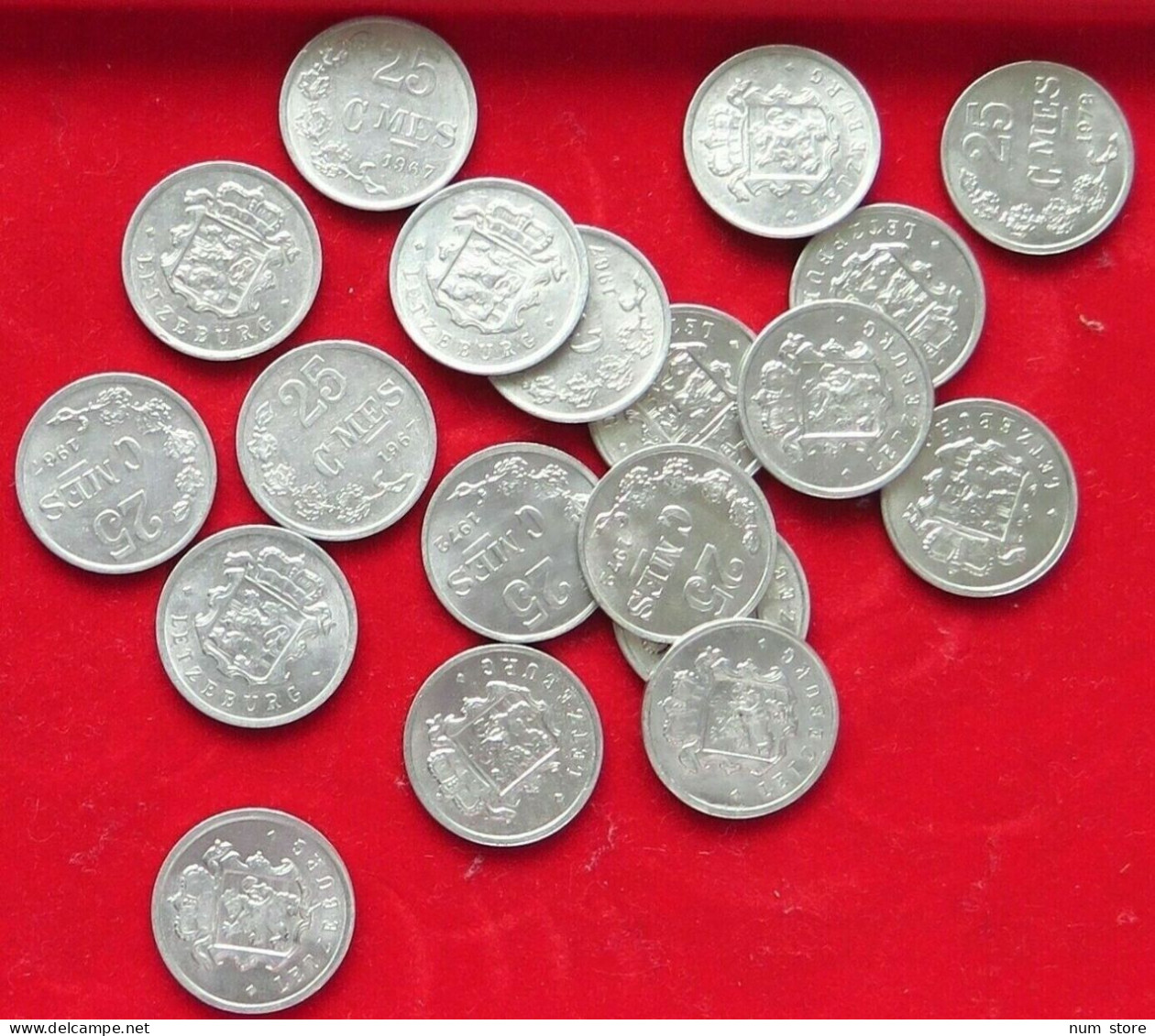 COLLECTION LOT LUXEMBOURG 25 CENTIMES TOP 19pc 14g  #xx30 036 - Luxembourg