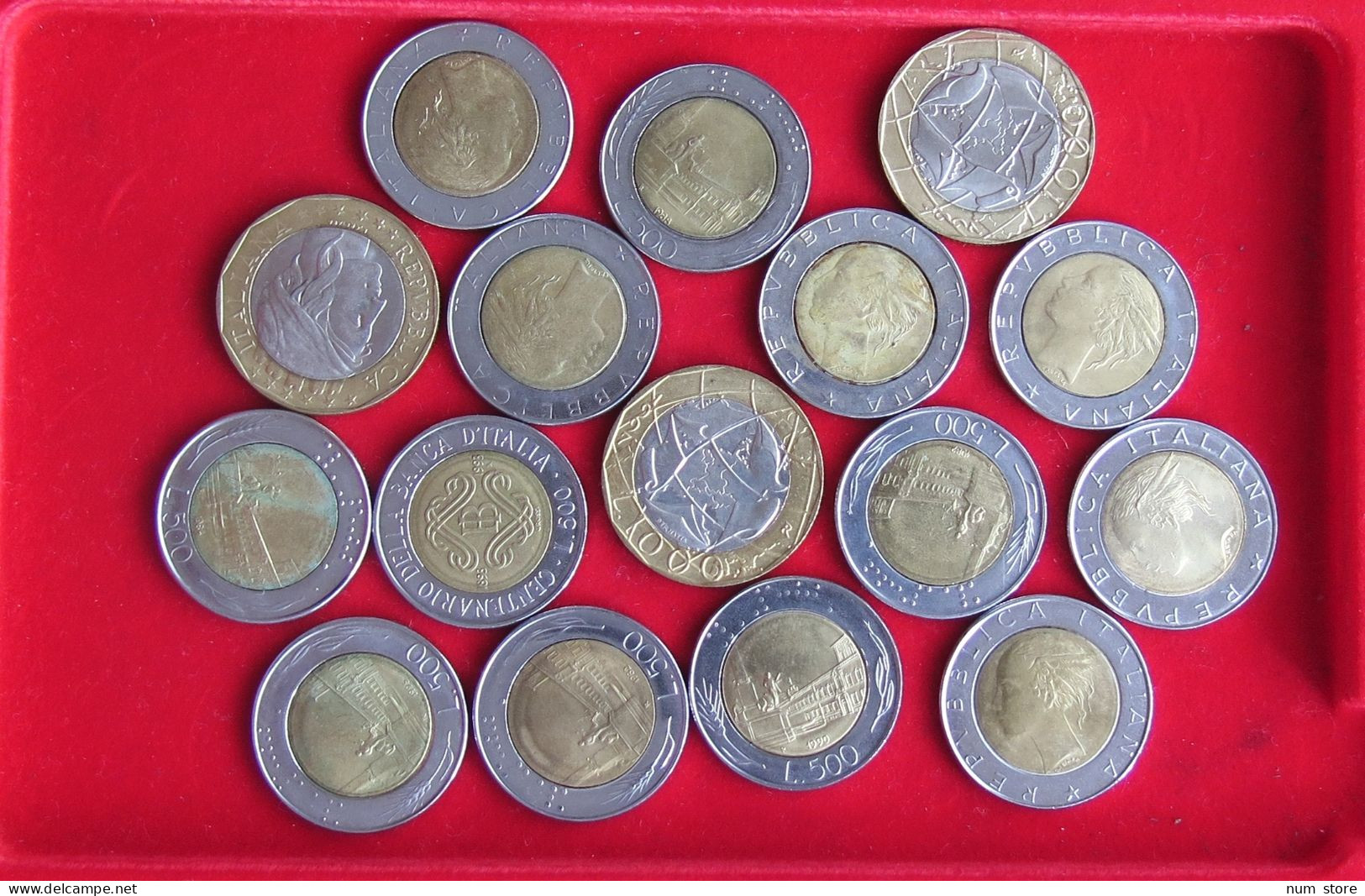 COLLECTION LOT ITALY BIMETALIC 16PC 115GR  #xx25 049 - Verzamelingen