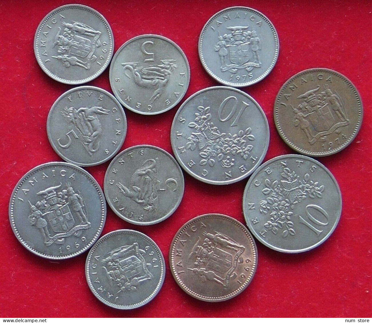 COLLECTION LOT JAMAICA 11PC 45GR TOP  #xx9 010 - Jamaica