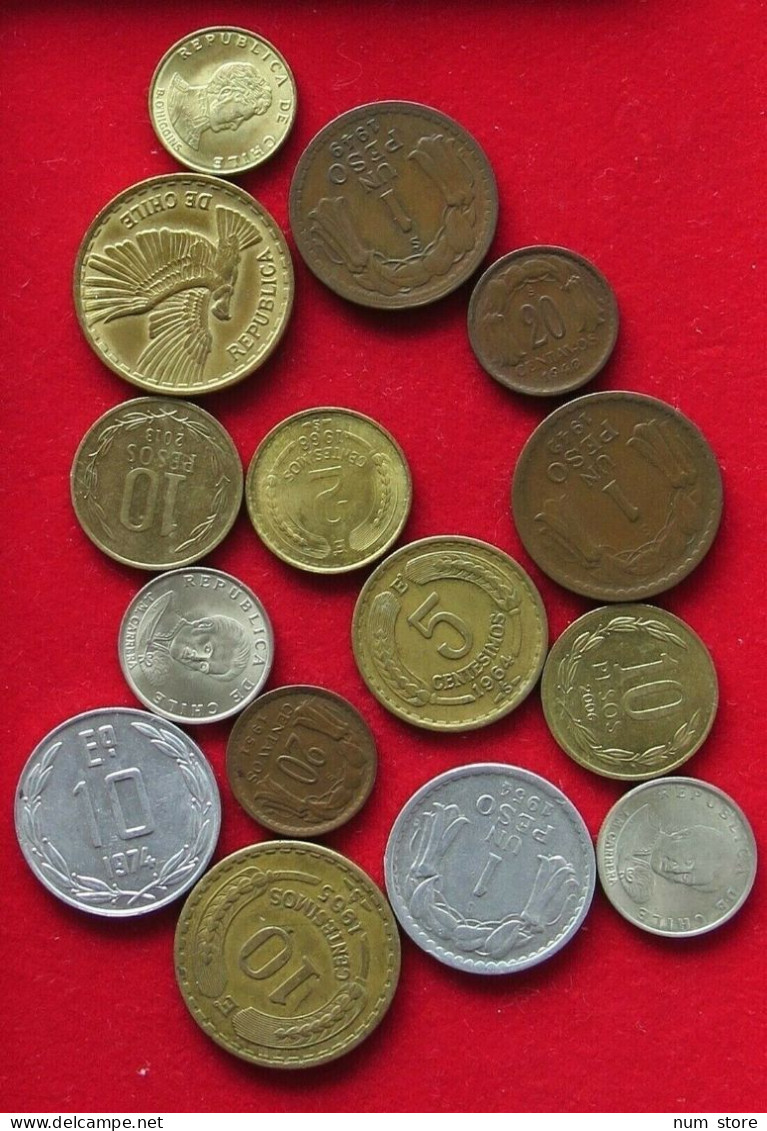 COLLECTION LOT CHILE 15PC 64GR  #xx9 1009 - Chile