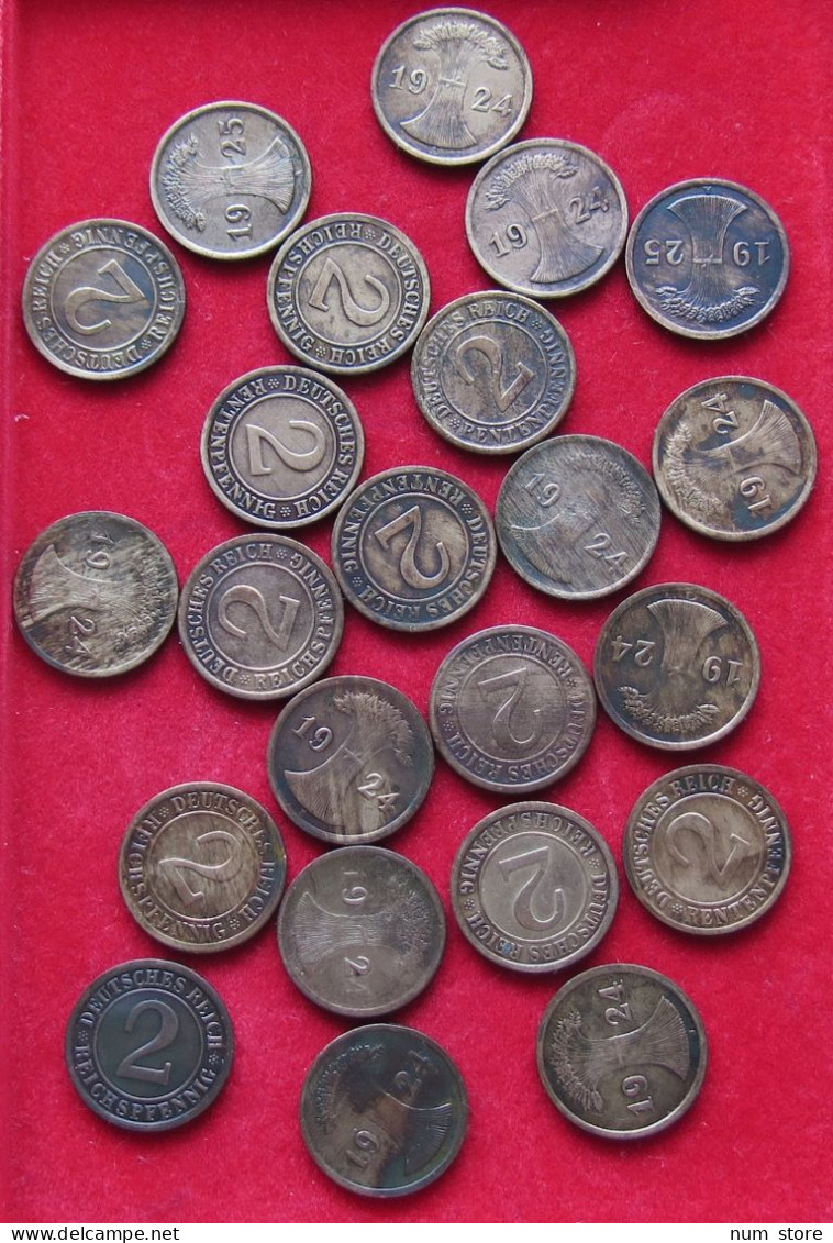 COLLECTION LOT GERMANY WEIMAR 2 PFENNIG 23PC 78G  #xx38 023 - Collections