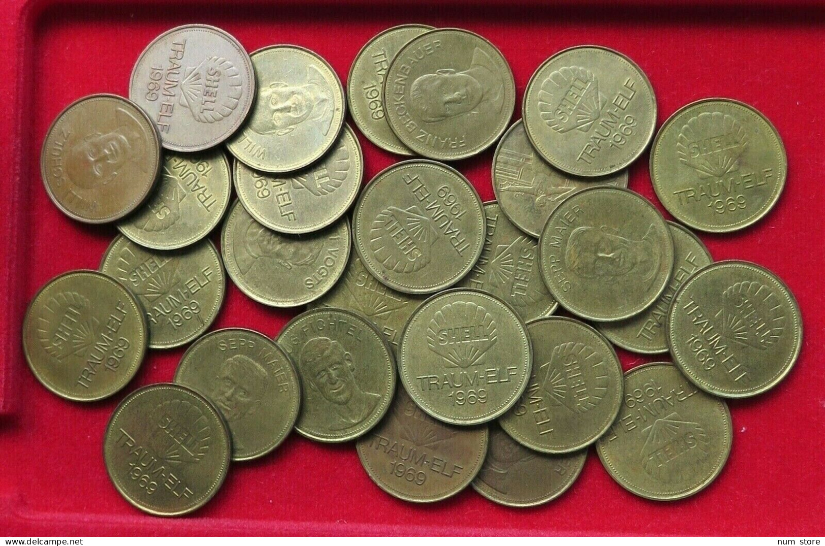 COLLECTION LOT GERMANY SHELL TOKENS 28pc 138g  #xx29 069 - Collections