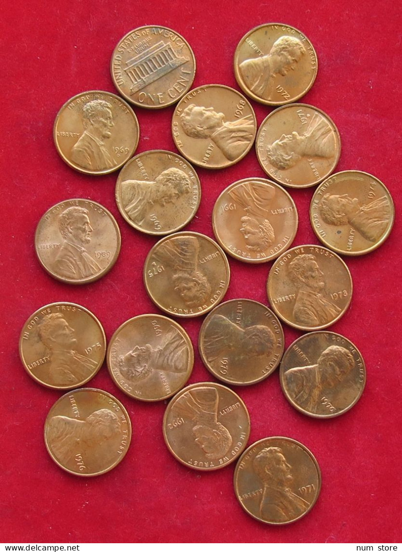 COLLECTION LOT UNITED STATES TOP 1 CENT 18PC 55G  #xx39 002 - Collezioni