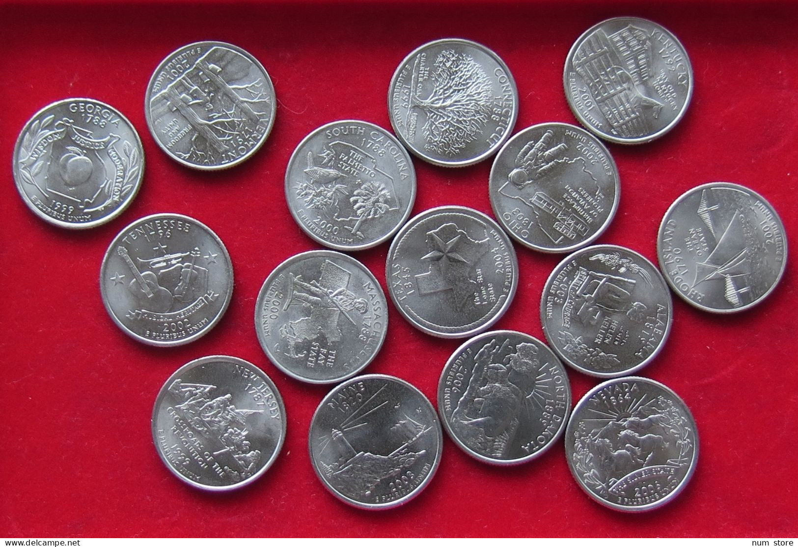 COLLECTION LOT UNITED STATES QUARTERS 15PC 86G  #xx38 044 - Collezioni