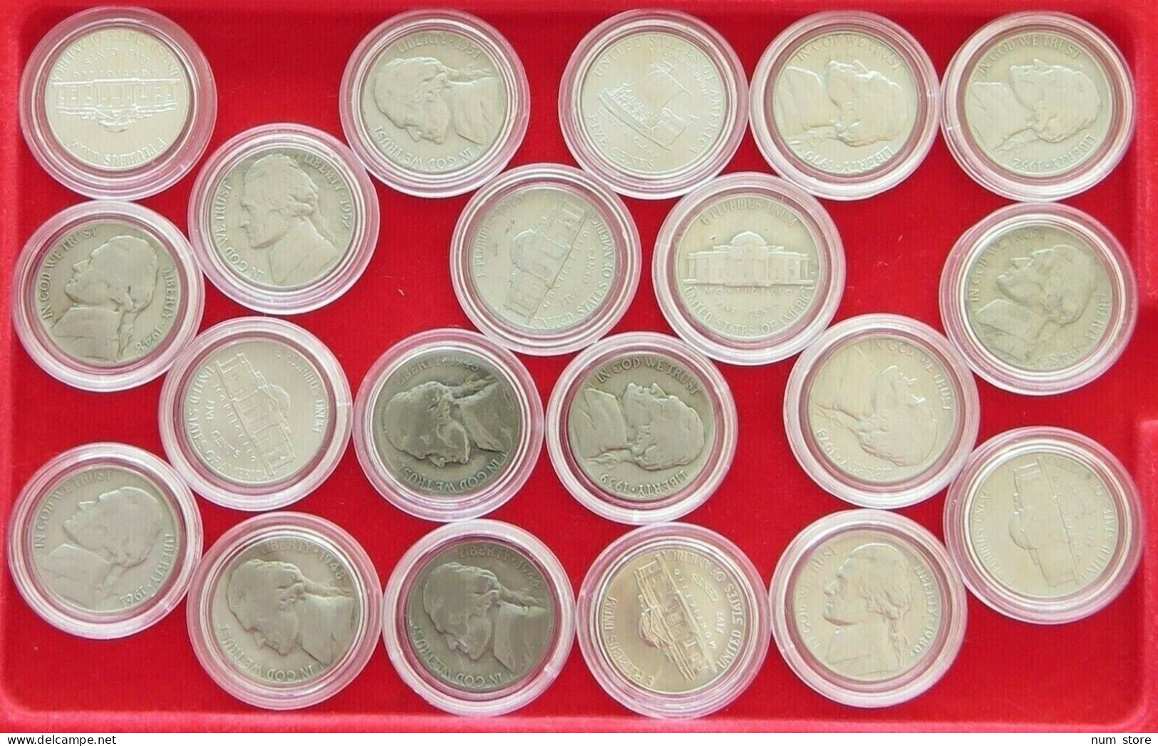 COLLECTION LOT UNITED STATES NICKEL JEFFERSON 20PC 141G  #xx3 046 - Collections
