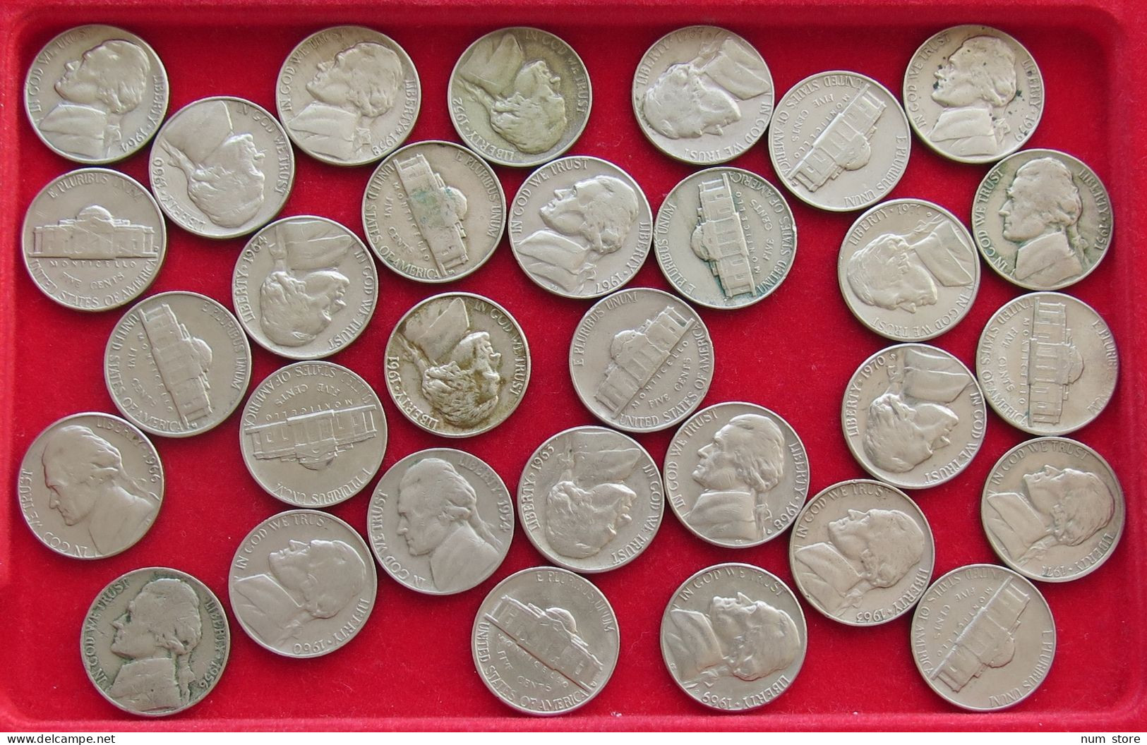 COLLECTION LOT UNITED STATES NICKEL 31PC 155G  #xx39 025 - Collections