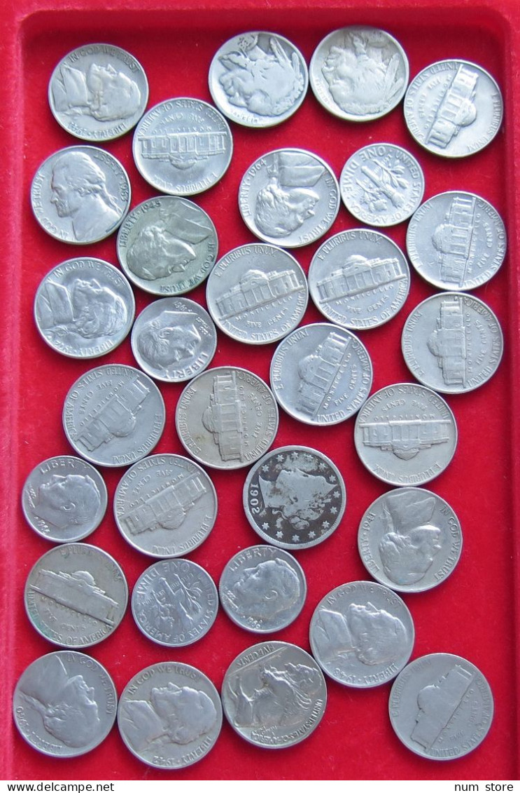 COLLECTION LOT UNITED STATES NICKEL 31PC 142G  #xx37 055 - Sammlungen