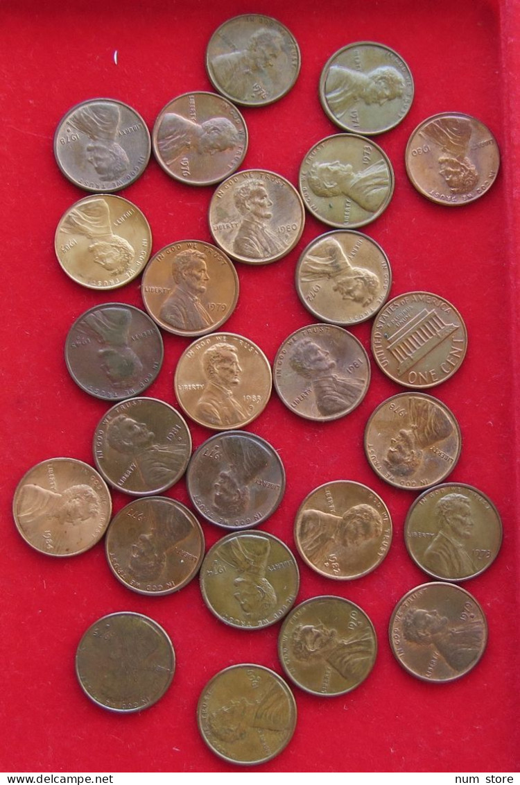 COLLECTION LOT UNITED STATES 1 CENT TOP 26PC 81G  #xx39 032 - Collections