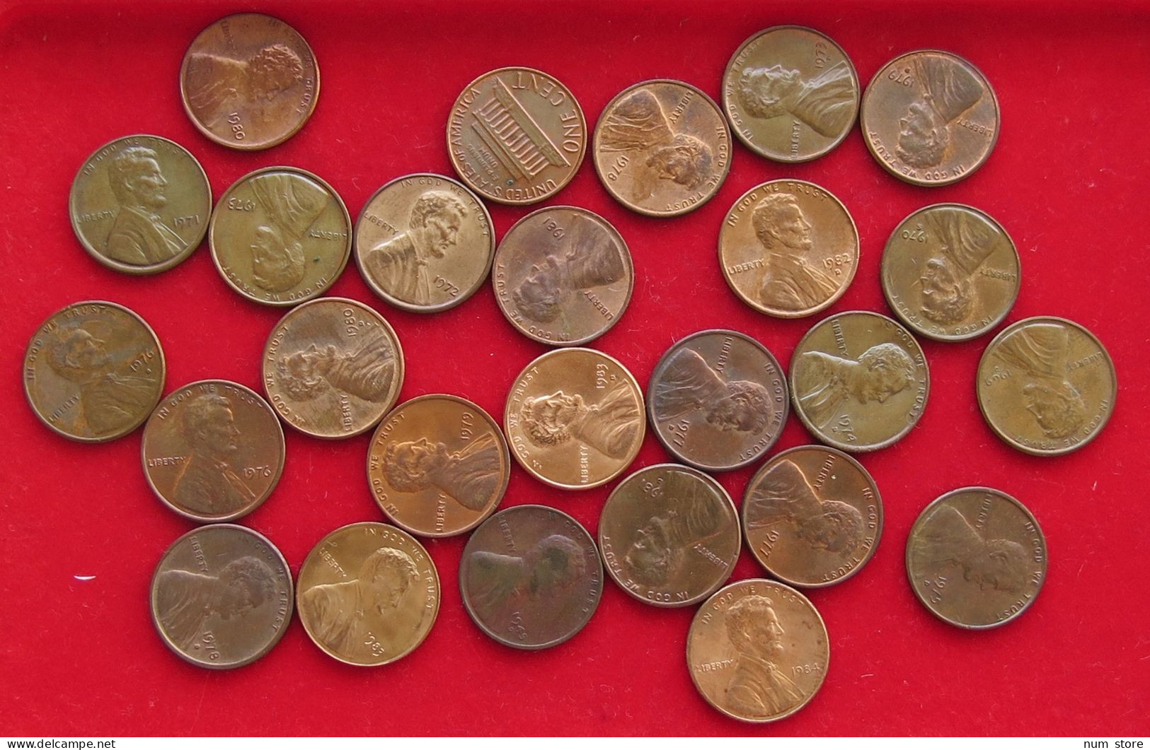 COLLECTION LOT UNITED STATES 1 CENT TOP 26PC 81G  #xx39 032 - Collections