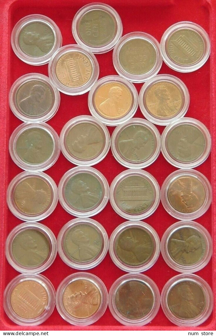 COLLECTION LOT UNITED STATES 1 CENT LINCOLN 24PC 124G  #xx3 039 - Verzamelingen