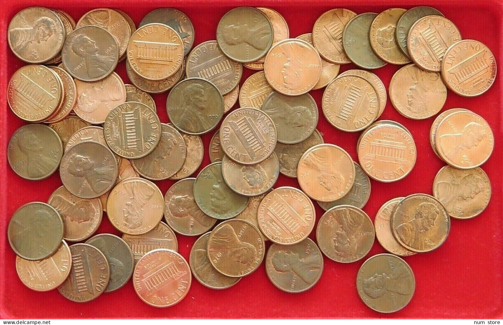 COLLECTION LOT UNITED STATES 1 CENT LINCOLN 74PC 192G  #xx3 025 - Collezioni