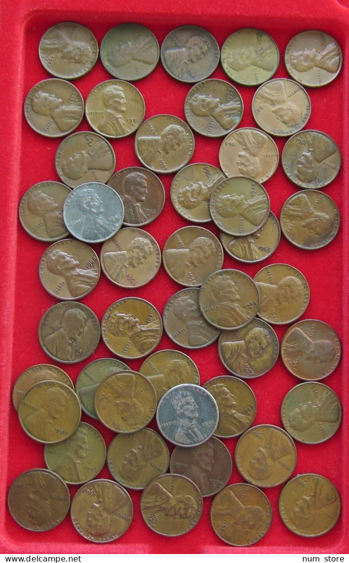 COLLECTION LOT UNITED STATES 1 CENT 47PC 146G  #xx39 035 - Colecciones