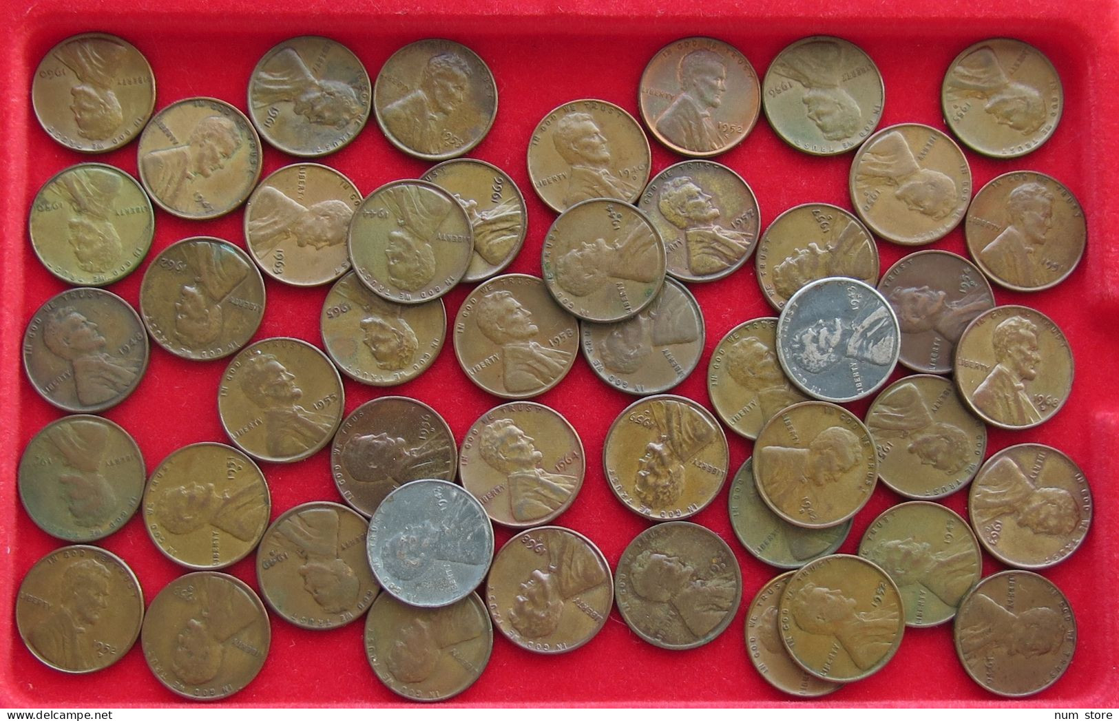COLLECTION LOT UNITED STATES 1 CENT 47PC 146G  #xx39 035 - Colecciones
