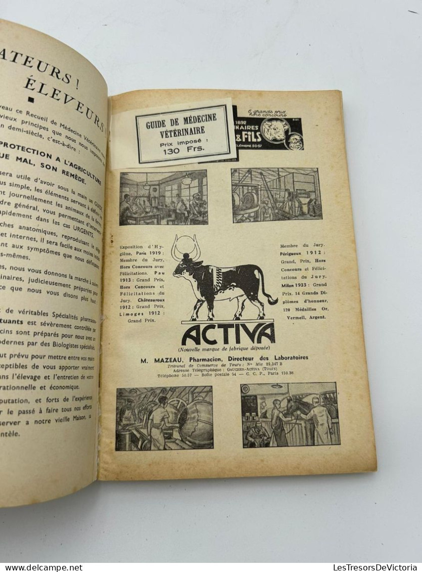 LIVRE - Secours Et Protection A L'agriculture - Produits Veterinaires - J Gaucher Et Fils - Guide Medecine Véterinaire - Animaux