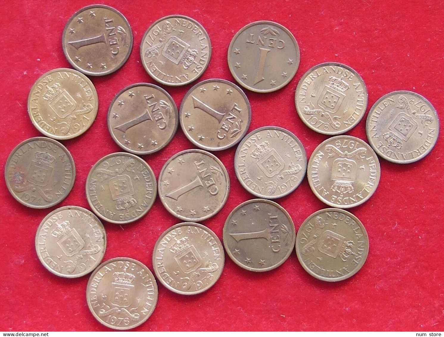 COLLECTION LOT NETHERLANDS ANTILLES TOP 1 CENT 18PC 47GR  #xx20 1064 - Verzamelingen