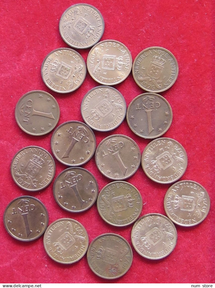 COLLECTION LOT NETHERLANDS ANTILLES TOP 1 CENT 18PC 47GR  #xx20 1064 - Verzamelingen