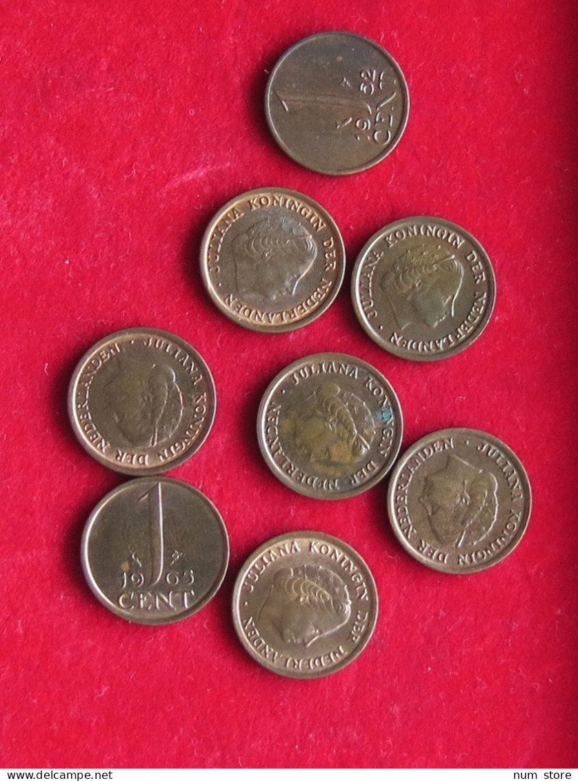 COLLECTION LOT NETHERLANDS 1 CENT 8PC 18GR  #xx28 008 - Collections