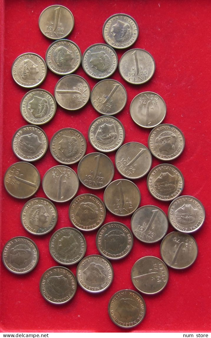 COLLECTION LOT NETHERLANDS 1 CENT TOP 32PC 66G  #xx36 027 - Colecciones