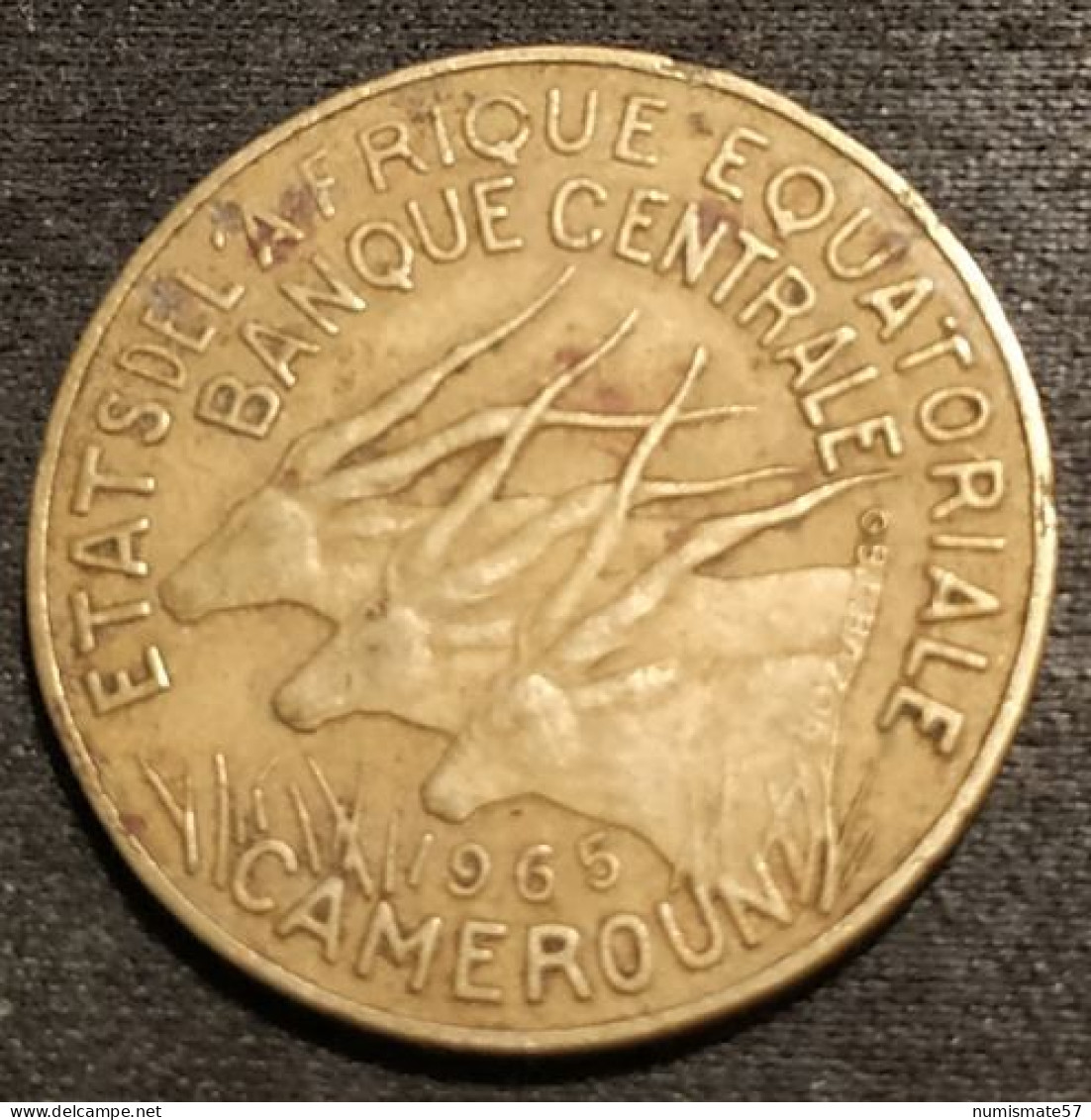 CAMEROUN - ETATS DE L'AFRIQUE EQUATORIALE - 10 FRANCS 1965 - KM 2a - Cameroon