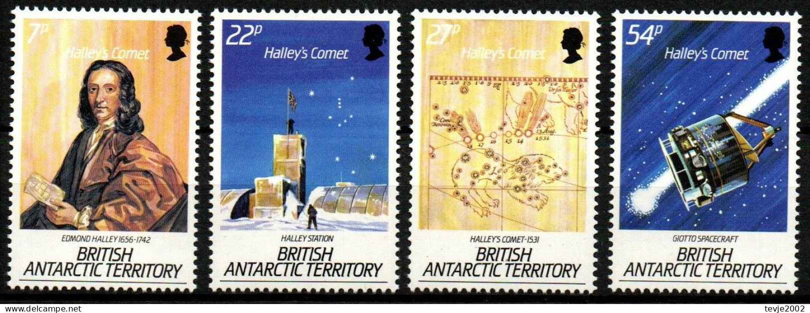 Brit. Antarktis 1985 - Mi.Nr. 132 - 135 - Postfrisch MNH - Halley Komet - Ongebruikt