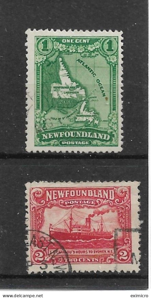 NEWFOUNDLAND 1929 1c, 2c SG 179/180 FINE USED PERKINS BACON PRINTING - 1908-1947