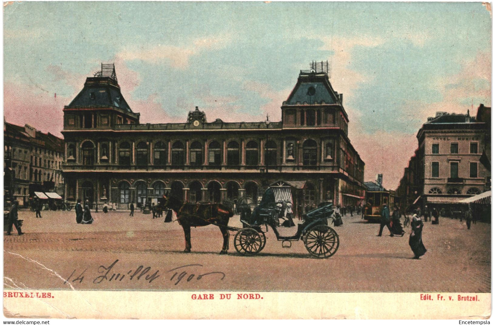 CPA Carte Postale Belgique Bruxelles Gare Du Nord 1906 VM73855 - Chemins De Fer, Gares