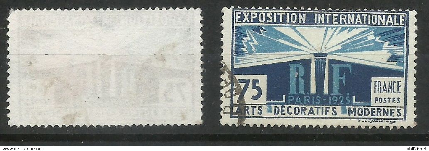 France Exposition Arts Décos N°215 Et 215 Avec Bandeau Bleu Ciel    Oblitérés  B/TB  Voir Scans Soldé ! ! ! - Used Stamps