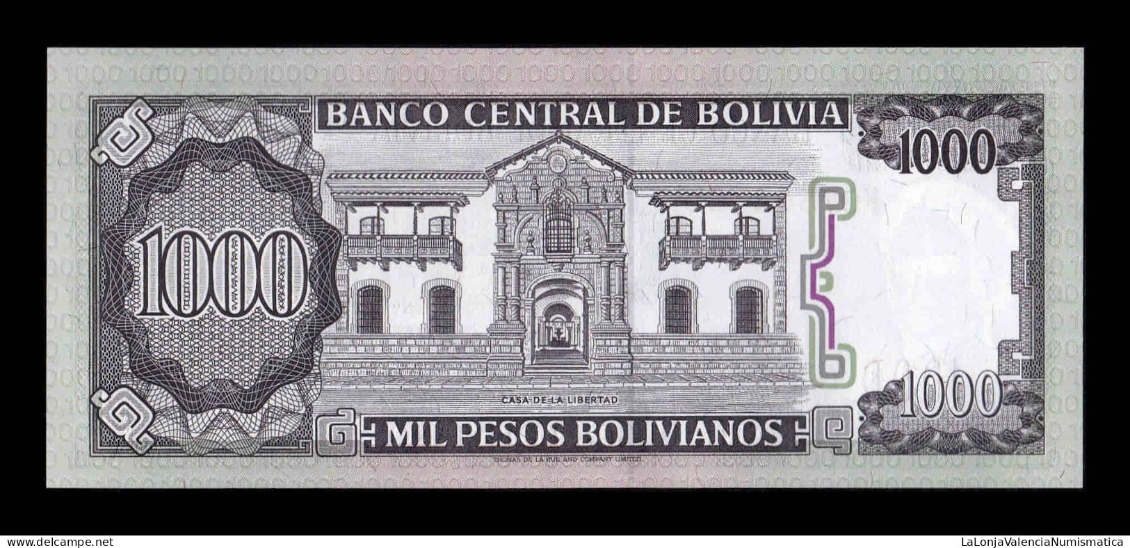 Bolivia 1000 Pesos Bolivianos 1982 Pick 167a(3) Sc Unc - Bolivie