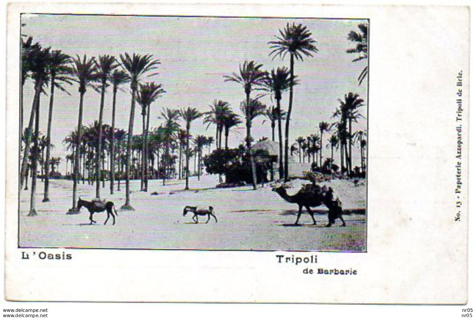 LYBIE - TRIPOLI De Barbarie  - L'Oasis - Libia