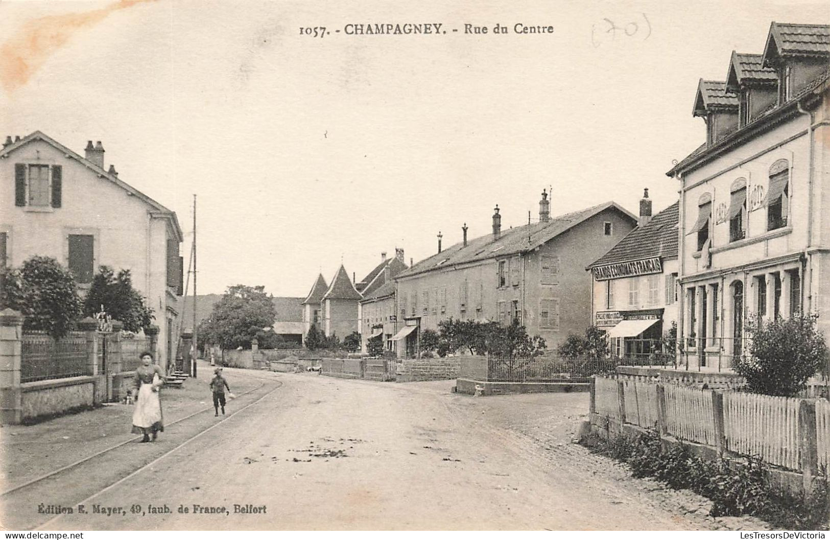 FRANCE - Champagney - Rue Du Centre - Carte Postale Ancienne - Champagney