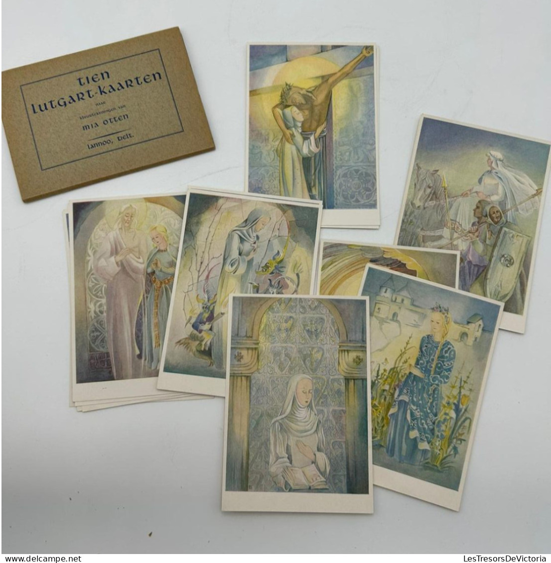 Pochette De Cartes Postales Tien LUTGART - KAARTEN Naar Kleurtekeningen Van MIA OTTEN - Religion - Otros & Sin Clasificación