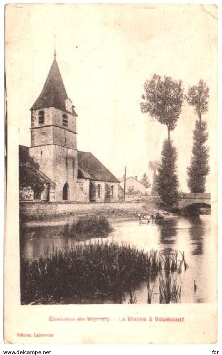 Haute Marne : VOUECOURT - La Marne : Environs De Vignory : Animée Attelage Cheval - Vignory