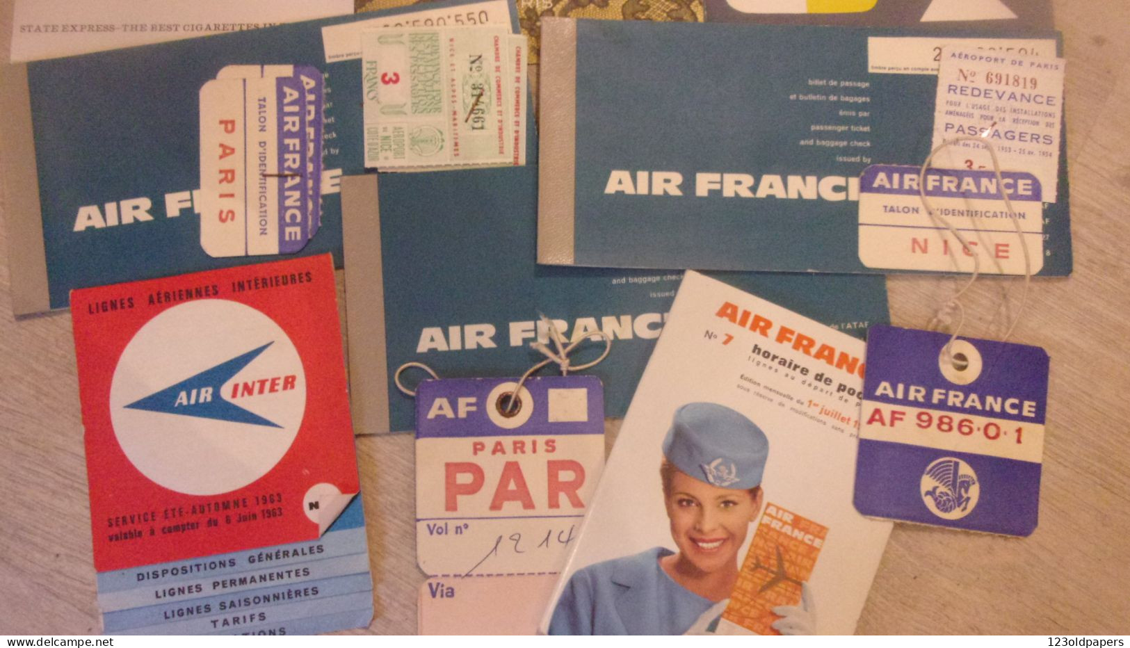 Bel Ensemble De Documents AIR FRANCE - Dépliants, , Billet De Passage, Livret ... - Other & Unclassified