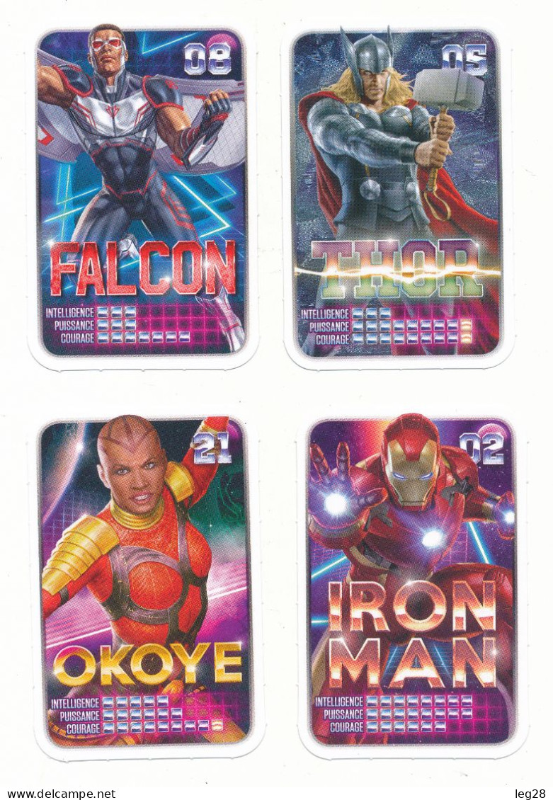 4 CARTES  MARVEL REVEIL TON POUVOIR - Marvel