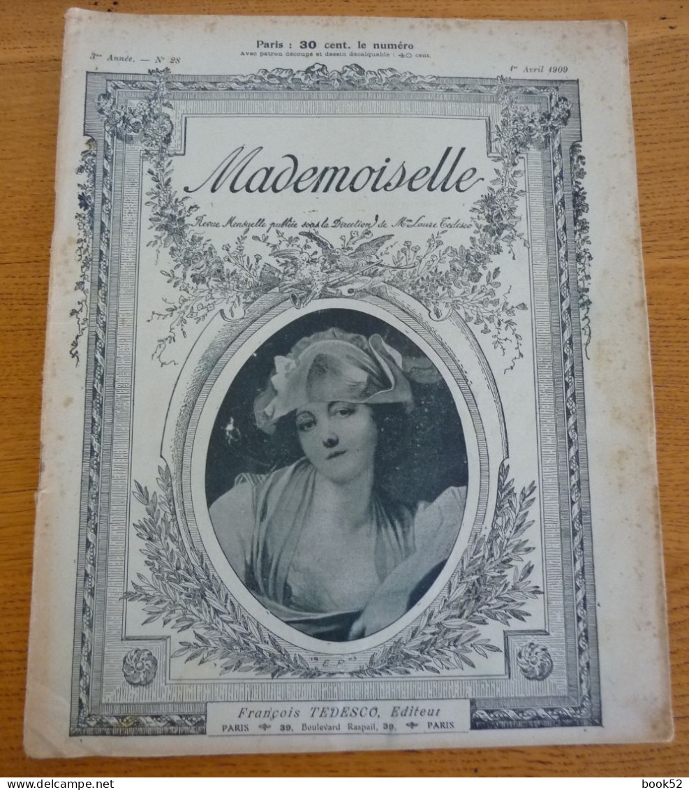 MADEMOISELLE (AVEC Les PATRONS) Lot De 34 Magazines De 1909 à 1914 (Voir Détail En Description) - Mode
