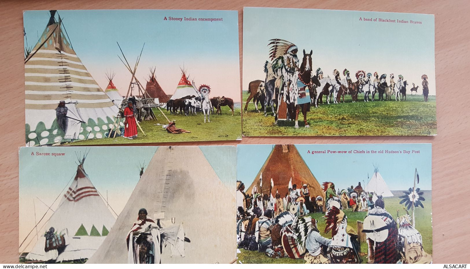 7 Cartes Postales Indiens D'amérique - Native Americans